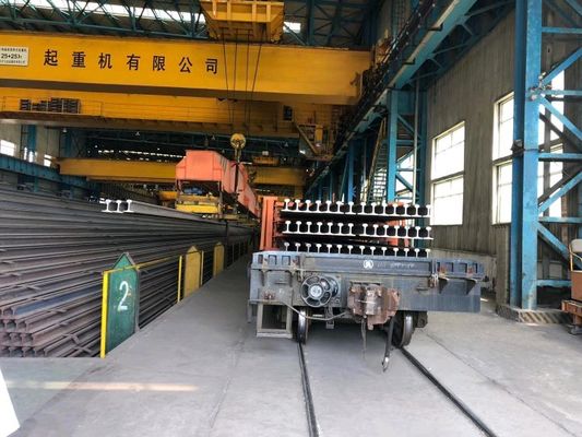 Mining Railroad Steel Track Rail , Din Crane Rail P24 GB Standard 93.66mm Heigth