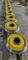 黄色い塗る色のEN 10204の直径640mmの柵のトラックのトレーラーの車輪